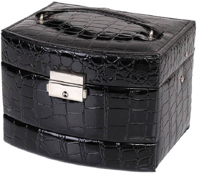 Medetai Women Makeup Carrying Case Casket Jewelry Leather Organizer Medetai Women Makeup Carrying Case Casket Jewelry Leather Organizer