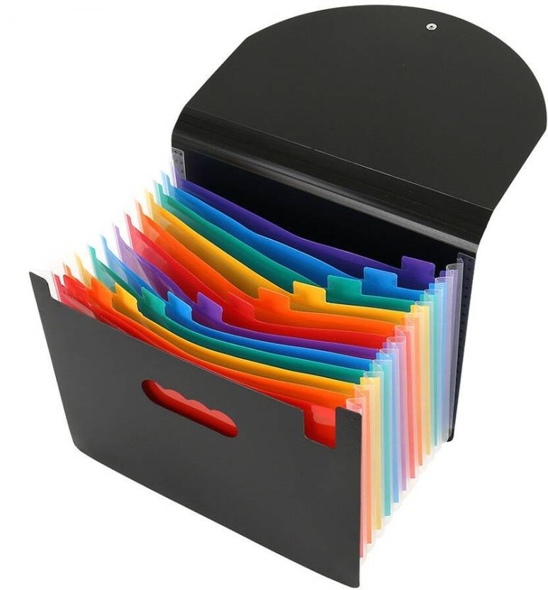 Flipkart.com | Techtest 24 Pockets Expanding File Folder with Cover A4 ...