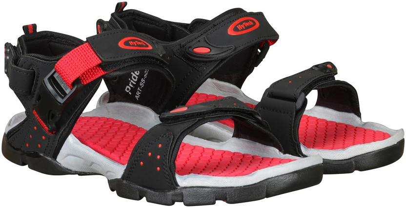 HYTECH Men Black, Red Sandals - Buy 