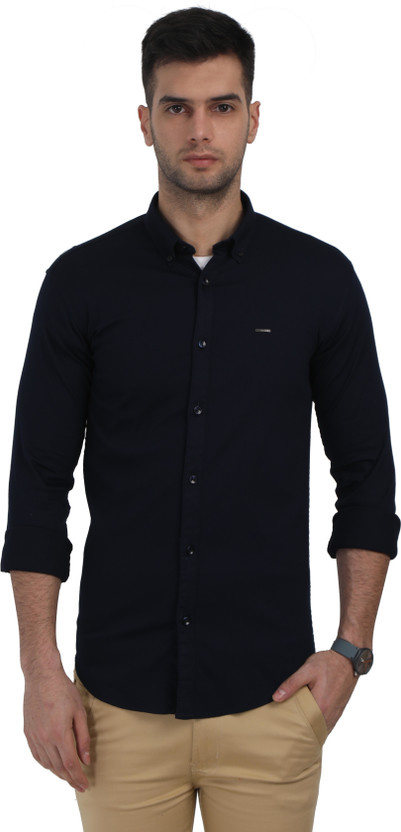NORTH REPUBLIC Men Solid Casual Dark