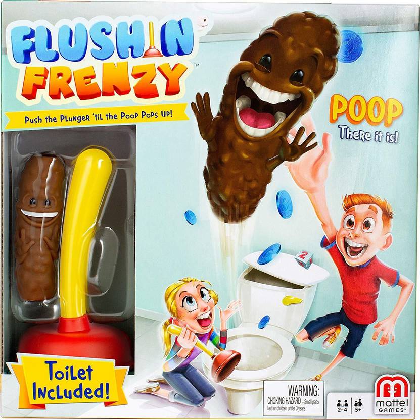 mattel GAMES Flushin' Frenzy Game for Kids (Ages 5 and Up) Flushin
