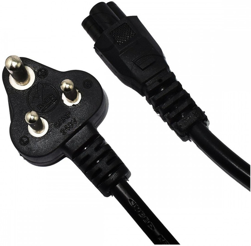 HexaGear Power Cord 1.5 m Heavy Duty 3 Pin 1.5 m Laptop(Compatible with laptop, Black, NA)