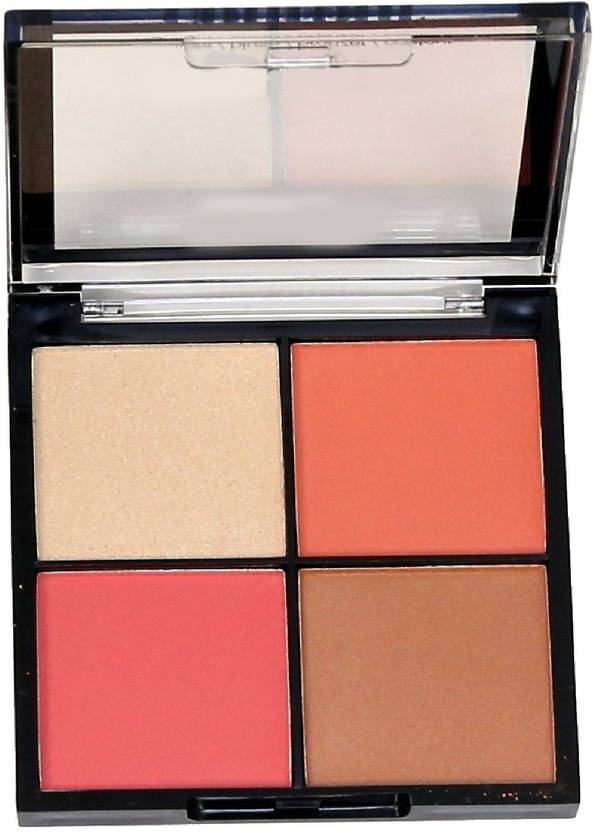 Professional 4in1 Highlighter Bronzer Blusher & Contour Palette