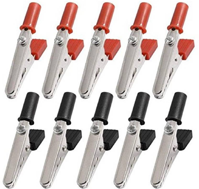 SHAFIRE Alligator Clip 50mm Plastic Handle Big Size Red and Black Metal