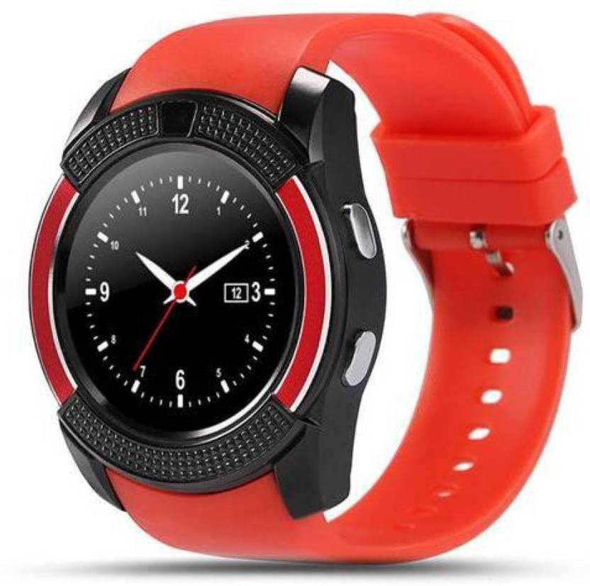 smartwatch with red button