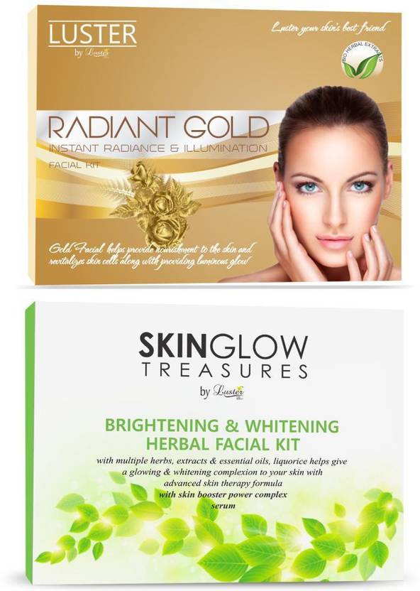 Luster Radiant Gold + Brightening & Whitening Herbal Facial Kit Price