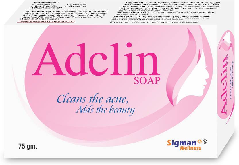 ADCLIN Soap For Acne ( 5 x 75 gm ) Price in India, Buy ADCLIN Soap
