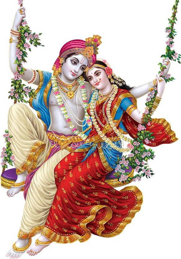 god & god's Medium Radha Krishna Jhula Swari Modern Art 98 Price in