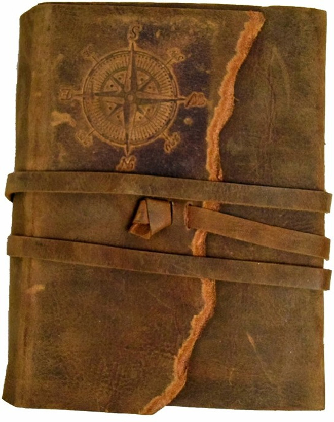 CRAFT CLUB 100 % Genuine Vintage Leather Diary With Recycled Handmade Paper A5 Diary Unruled 200 Pages(Brown)