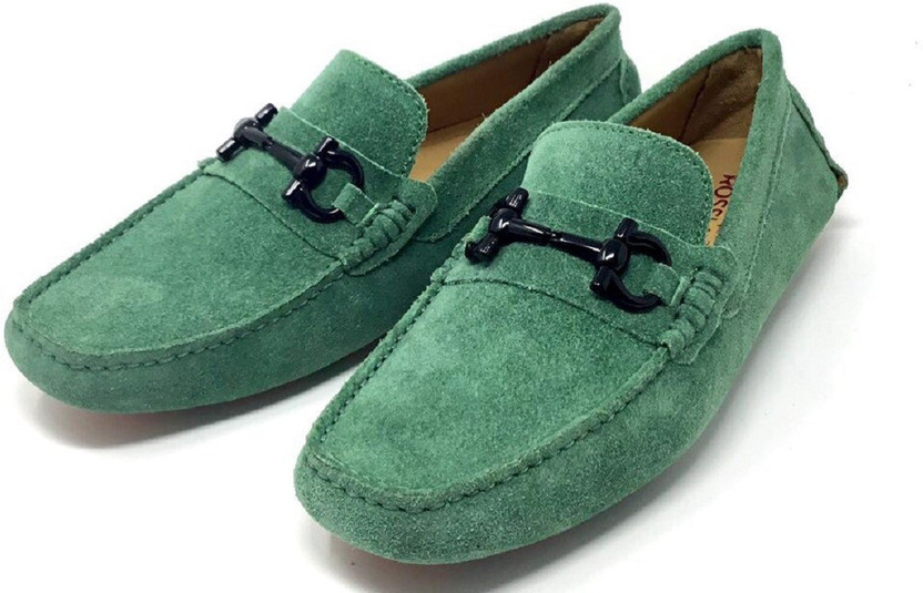 Emerald green loafers men's Clearance