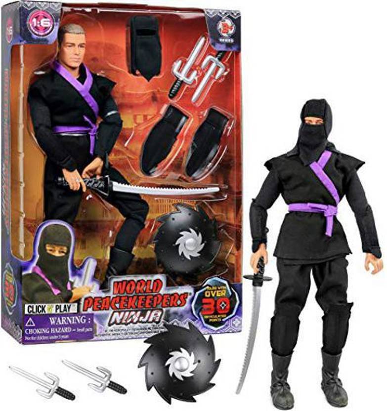Click N Play Click N' Play 12" Inch Ninja Action Figure Play Set with Accessories. Click N