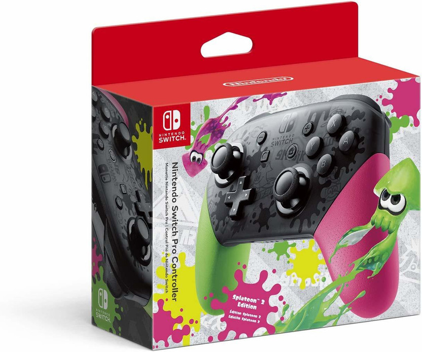 NINTENDO Switch Pro controller = splatoon 2 special edition  Joystick(Multicolor, For Wii)