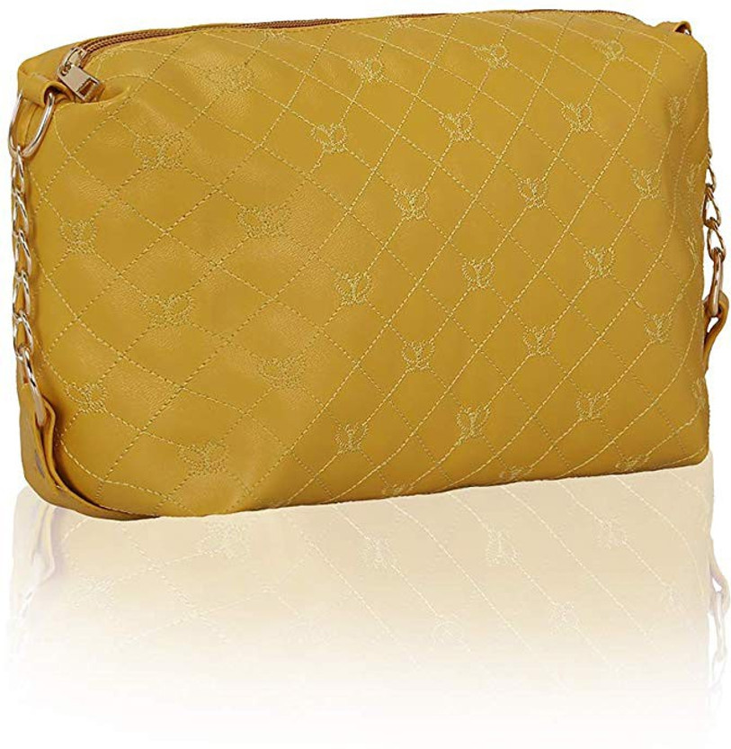 Yellow leather cross body bag Sale