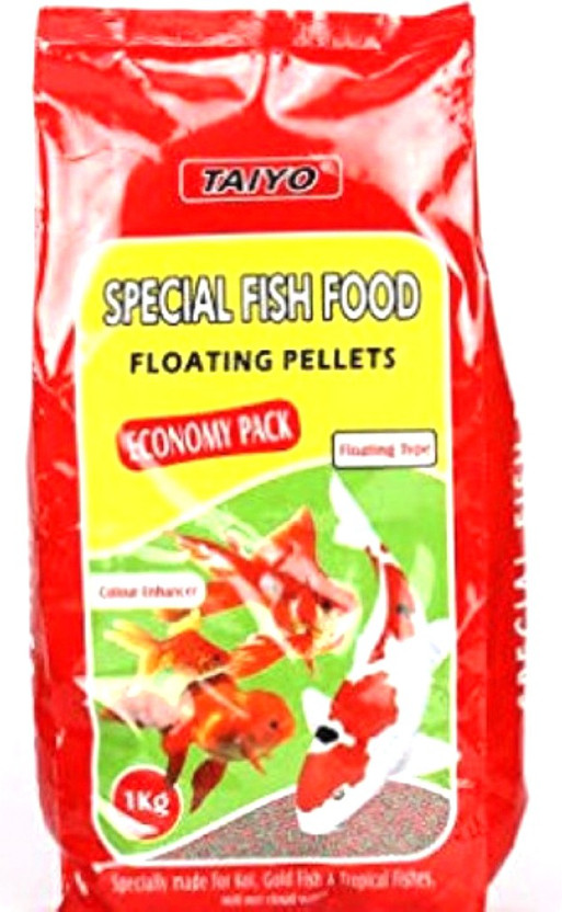 TAIYO Special Food – Floating Pellets – 1 KG – Fish Food – Yaathumaagi – Aqua world Fish 1 kg Dry New Born, Young, Adult Fish Food