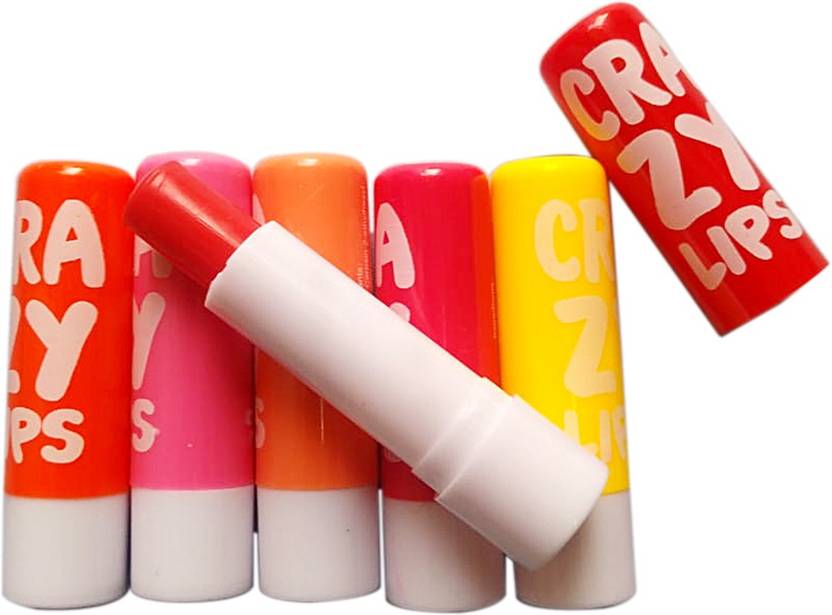 Crazy lips color changer lip balm 6 colors fruit Price in India, Buy
