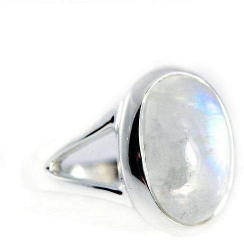 Handmade sterling silver split shank marquise moonstone cabochon ring UK size M Jewellery Rings Solitaire Rings 