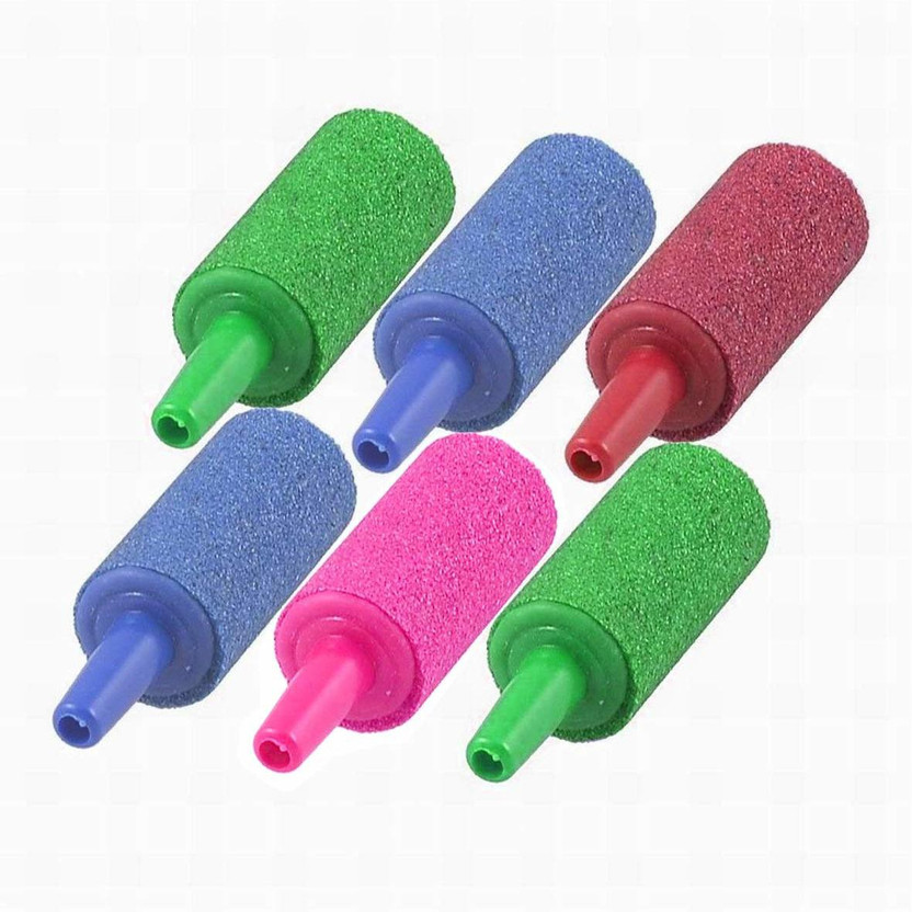 Jainsons Pet Products Aquarium Cylindrical Air Stones Multicolor Air Stone Bubble Diffuser for Aquarium Fish Tank Aquarium Air Stone(6 Stones)