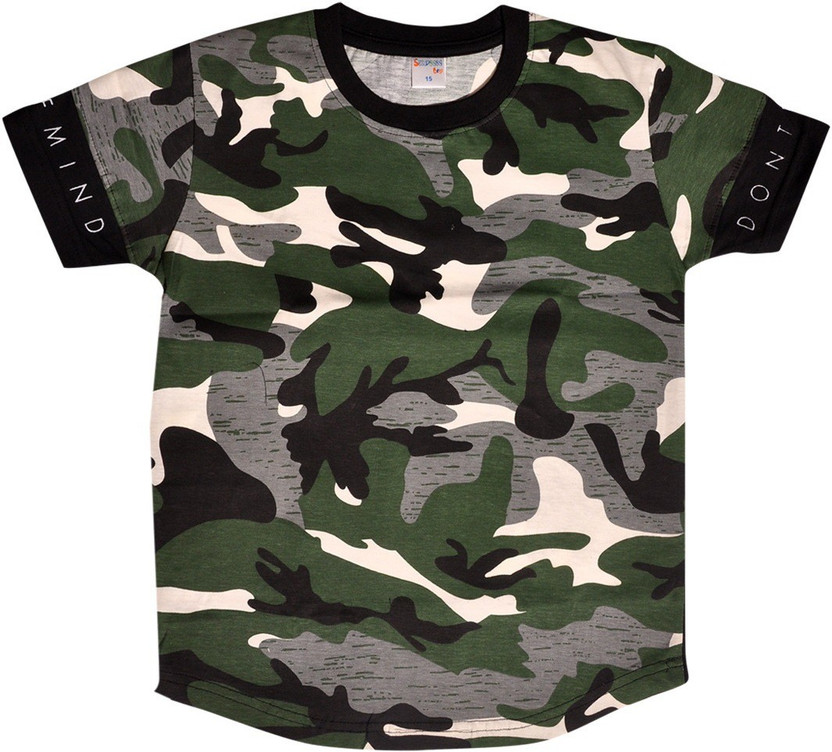 Army print t shirt for boy