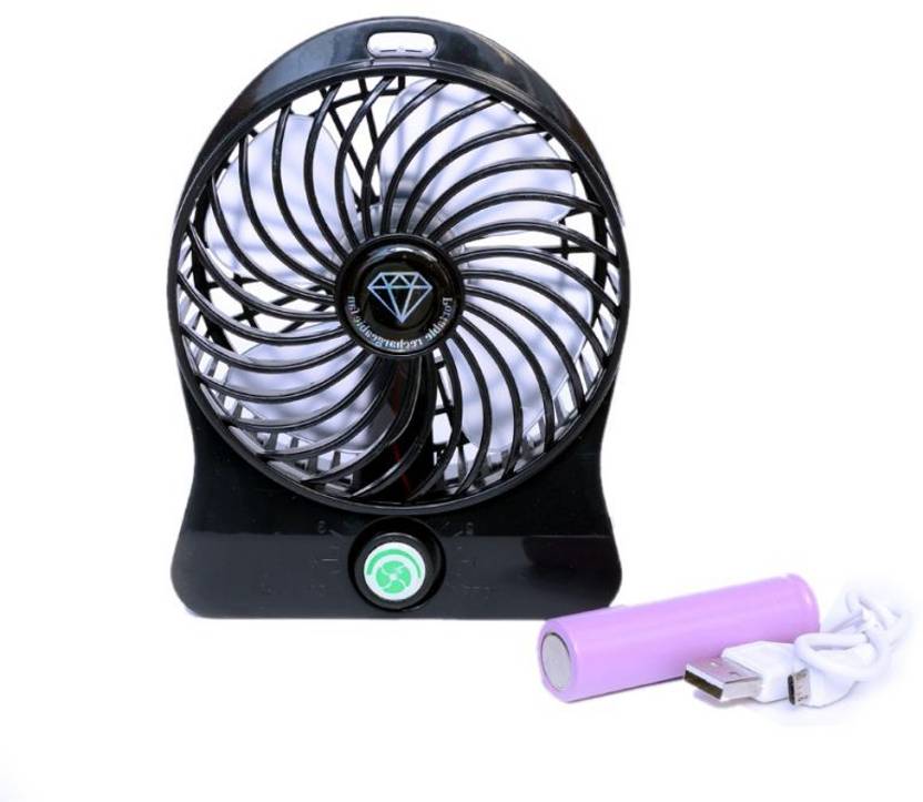 BUY SURETY Portable Mini USB Fan Rechargeable Battery Operated / LED