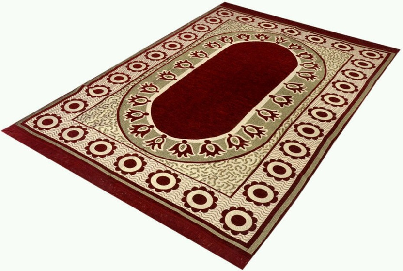 Rudra Rudra Decor 4 ft  X 6 ft Cotton Carpet(Rectangle, Red) - Flipkart Deal