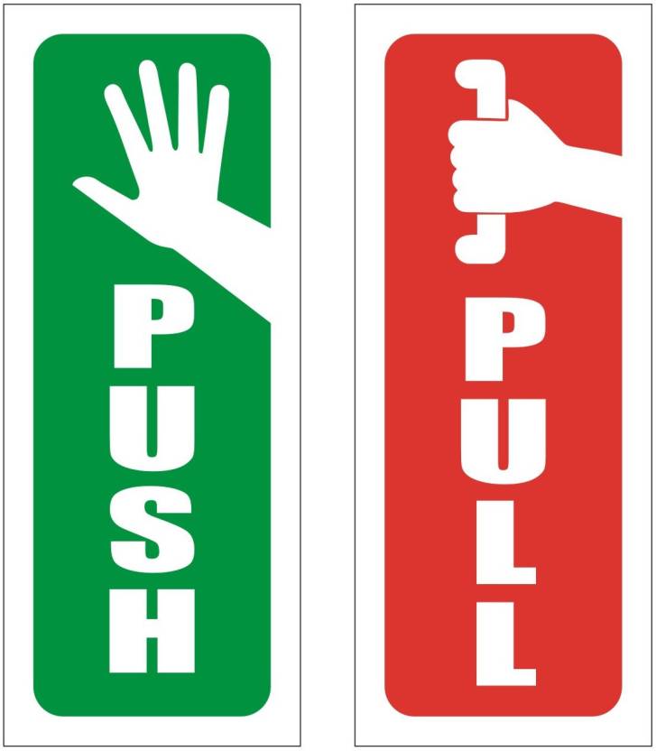 signEver Push Pull Sign Sticker For Glass Door Home Office Hospital ...
