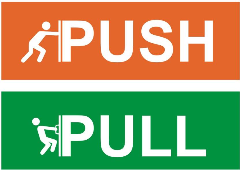 signEver Push Pull Sign Sticker For Glass Door Home Office Hospital ...