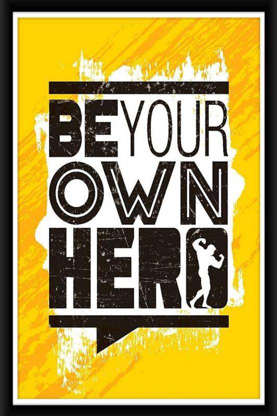 R PRINT Inspirational Quotes Poster For Boys Room - Framed Wall And