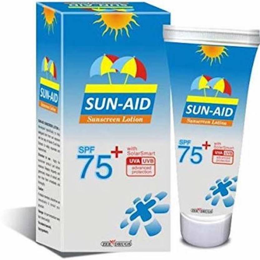 Zee Sun Aid Sunscreen Lotion SPF 75+ PA+++ Price in India, Buy Zee