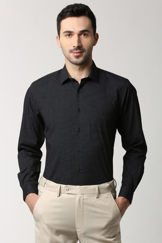 Peter england black shirt clearance