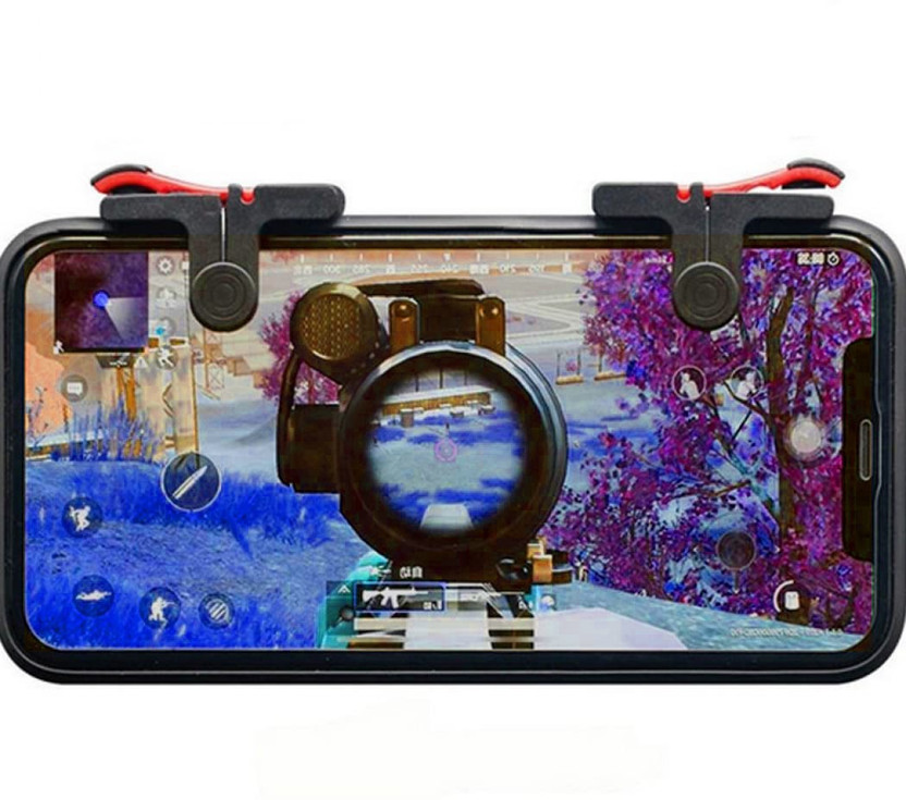 BUY SURETY New Collection Red Black pubg Game Trigger/Joystick Compatible with All Smartphones ||Sensitive Shoot/aim Buttons L1 R1 Trigger Mobile Game Controller Joystick for Mobile,Fire Button Assist Tool for PUBG/Fornite/Knives Out/Rules of Survival  Gaming Accessory Kit(Black, Red, For Android, i