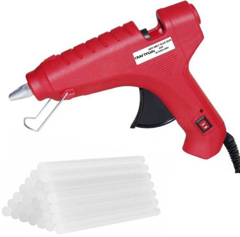 CRAFTYGUN FD RED 40 W FADMAN HOT GLUE GUN AND HOT GLUE STICKS (25 PCS
