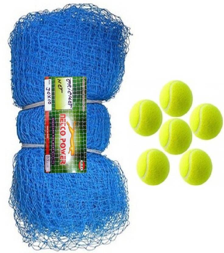 Netco Power 30Feet X 10Feet Nylon Cricket Practice Net with 6 Cricket
