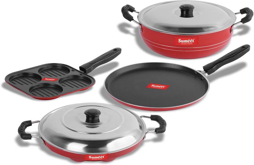 Sumeet Rojo Non Stick Cookware Set of 2.6mm Thick (Dosa Tawa 26.5cm