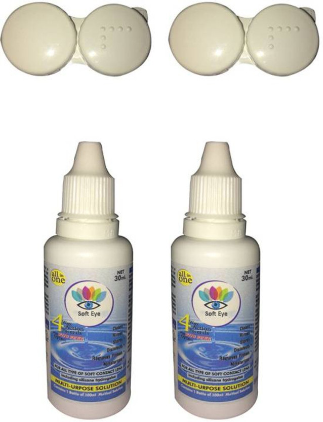 soft eye contact lens solution 2 with case solution(30 ml)
