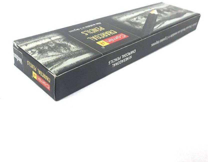 Flipkart.com | Camlin MEDIUM CHARCOAL PENCIL PACK OF 10 (BLACK) Pencil ...