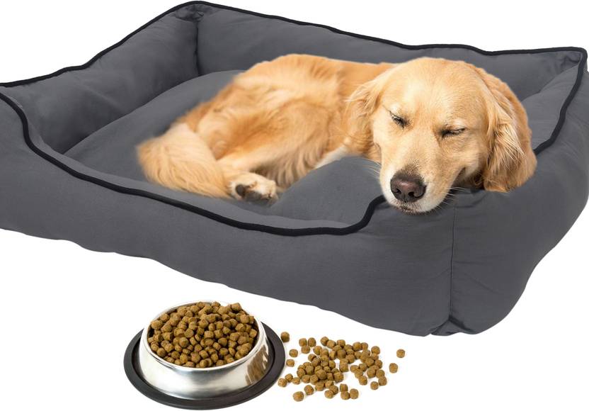 Trajectory Paws Dog Bed with Dog Bowl Combo XXL Pet Bed Price in India