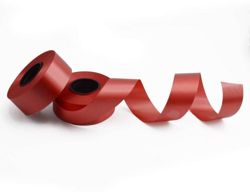 AB WORLD CLASS 2 Units Red 1 Inch Plastic Curling Ribbon 25 Meter Roll