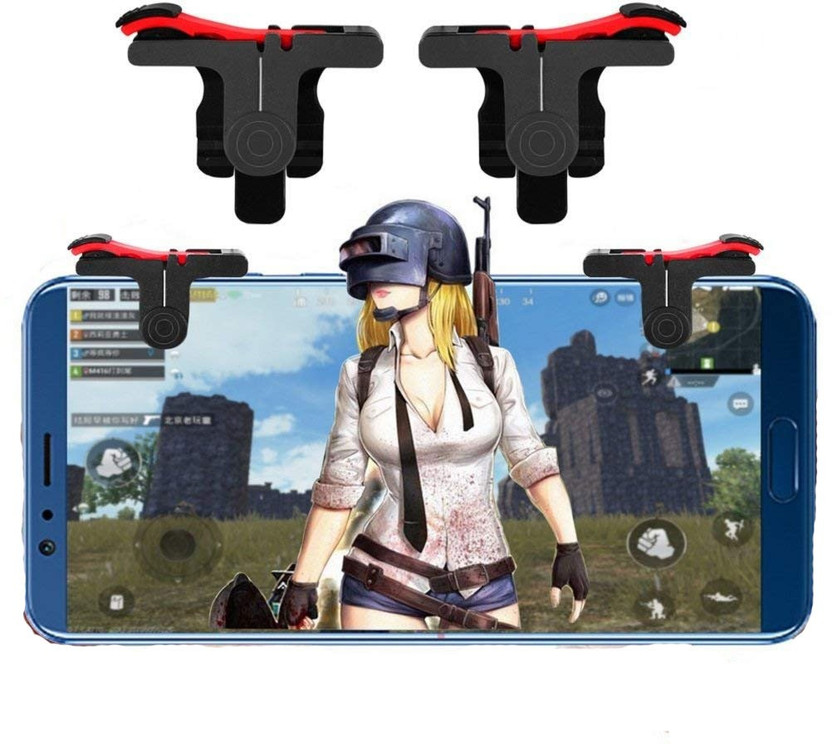 BUY SURETY New Collection Mobile Game Controller Triggers PUBG Fortnite Mobile Controller, Pubg Gaming Joystick L1R1 Aiming Triggers for PUBG/Fornite/Knives Out/Rules of Survival, Compatible for All Smartphones  Gaming Accessory Kit(Black, Red, For Android, iOS)