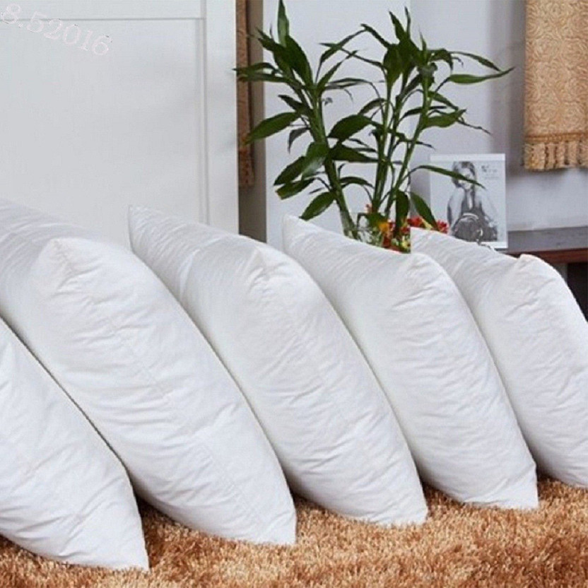 SANJU BROTHER Microfibre Cushion Pack of 5 Solid LUXORY(White)