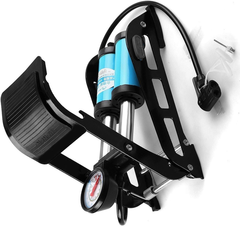 Dayalu Aluminium Body Double Barrel High Pressure Air Foot Pump Car, Bicycle, Ball Pump Car, Bicycle, Motorcycle, Ball, Balloon Pump(Multicolor)