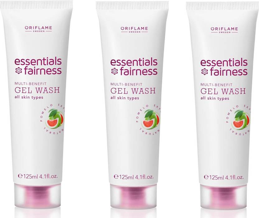 Oriflame Essentials Fairness Gel wash pack of 3 Face Wash Price in India, Buy Oriflame