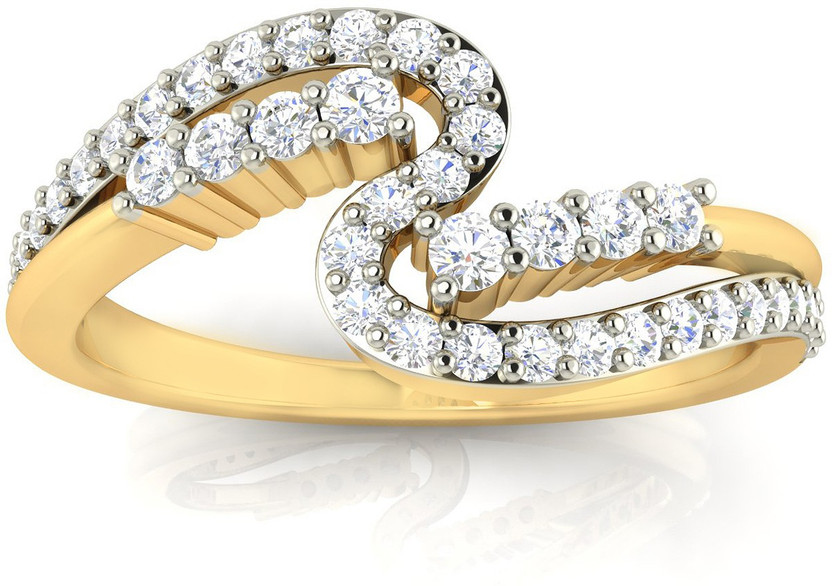 avsar Avsar Real Gold Janavi Ring AVR231YB 14kt Cubic Zirconia Yellow Gold ring