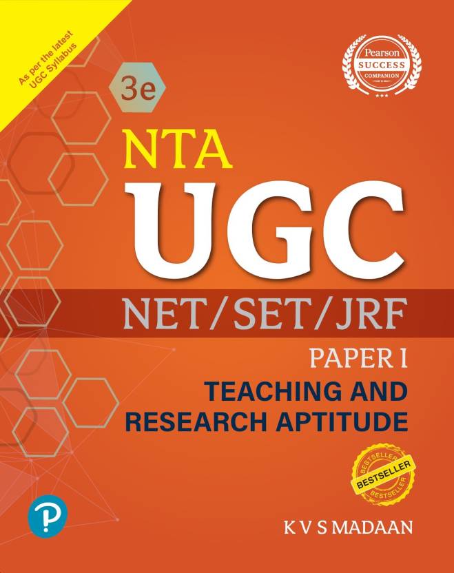 NTA UGC NET/SET/JRF - Paper 1: Teaching and Research Aptitude by Pearson | Latest 2019 UGC Syllabus | Includes 2012 - 2018(Dec) Solved Papers  (English, Paperback, K V S Madaan) - Price 295 34 % Off  