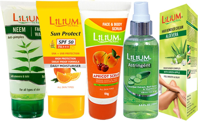 LILIUM LILIUM Herbal Skin Care Cosmetic Product Set of 5-GC627(5 Items in the set) - Flipkart Deal