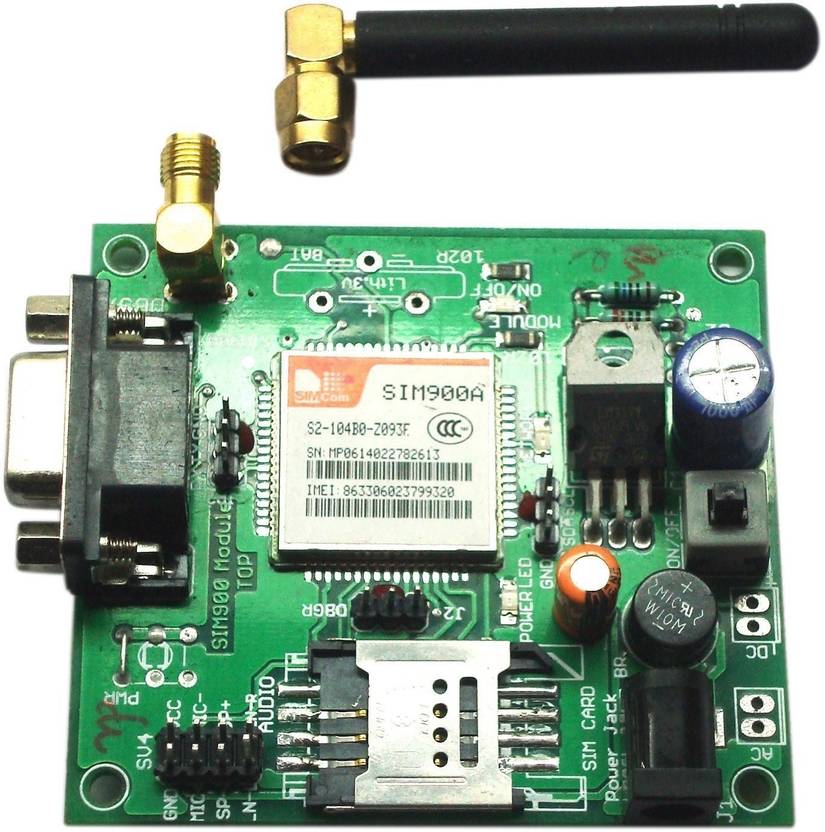 Raspberry Pi Sim 900 A GSM Modem Module with Antenna Micro Controller ...