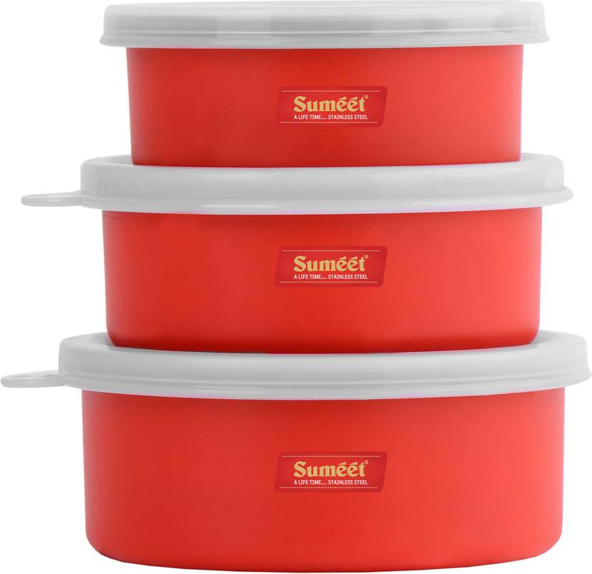 Sumeet Microwave Safe Stainless Steel + Plastic Coated