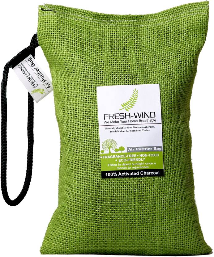 FRESHWIND Room Activated Charcoal Air Purifier, Odor Absorber and