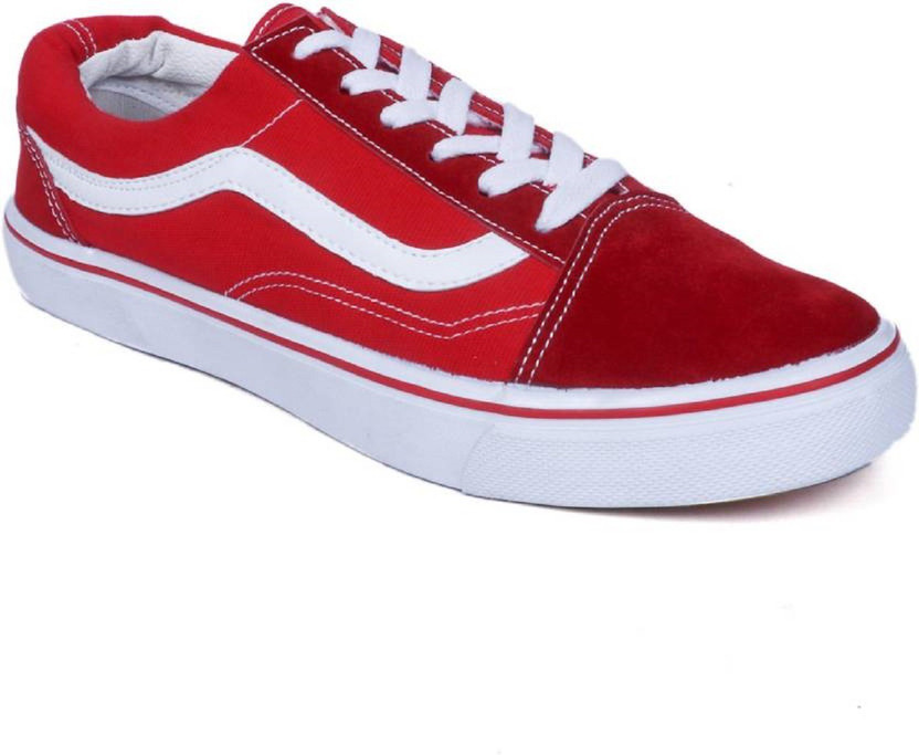 Vans Old Skool Classic Red Sneakers For 