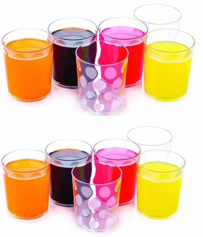 Nova Enterprises (Pack of 12) Unbreakable 300ml Drinking Glasses Glass