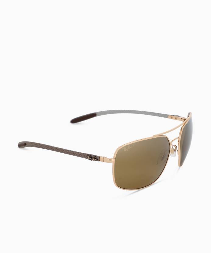 Buy Ray-Ban Retro Square Sunglasses Brown For Men Online @ Best Prices in  India 